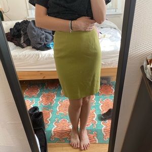 Vintage lime green pencil skirt
